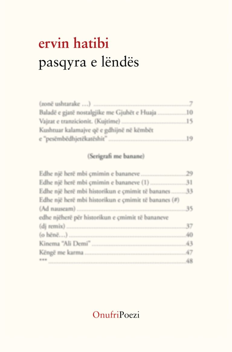 Pasqyra e lëndës